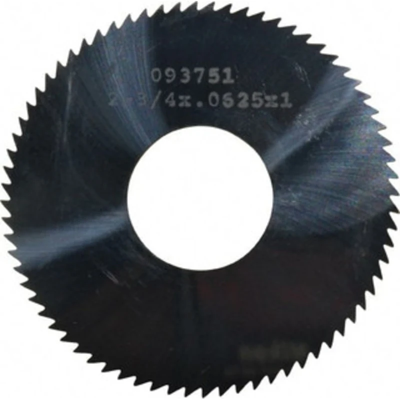 Made in USA 2-3/4 x 1/16, 1 Arbor, 72-Tooth Solid Carbide Slitting & Slotting Saw Uncoated, Straight Teeth, Concave G...